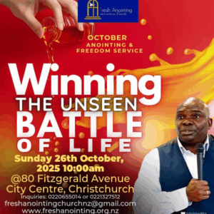 October 2025, Anointing and Freedom Service